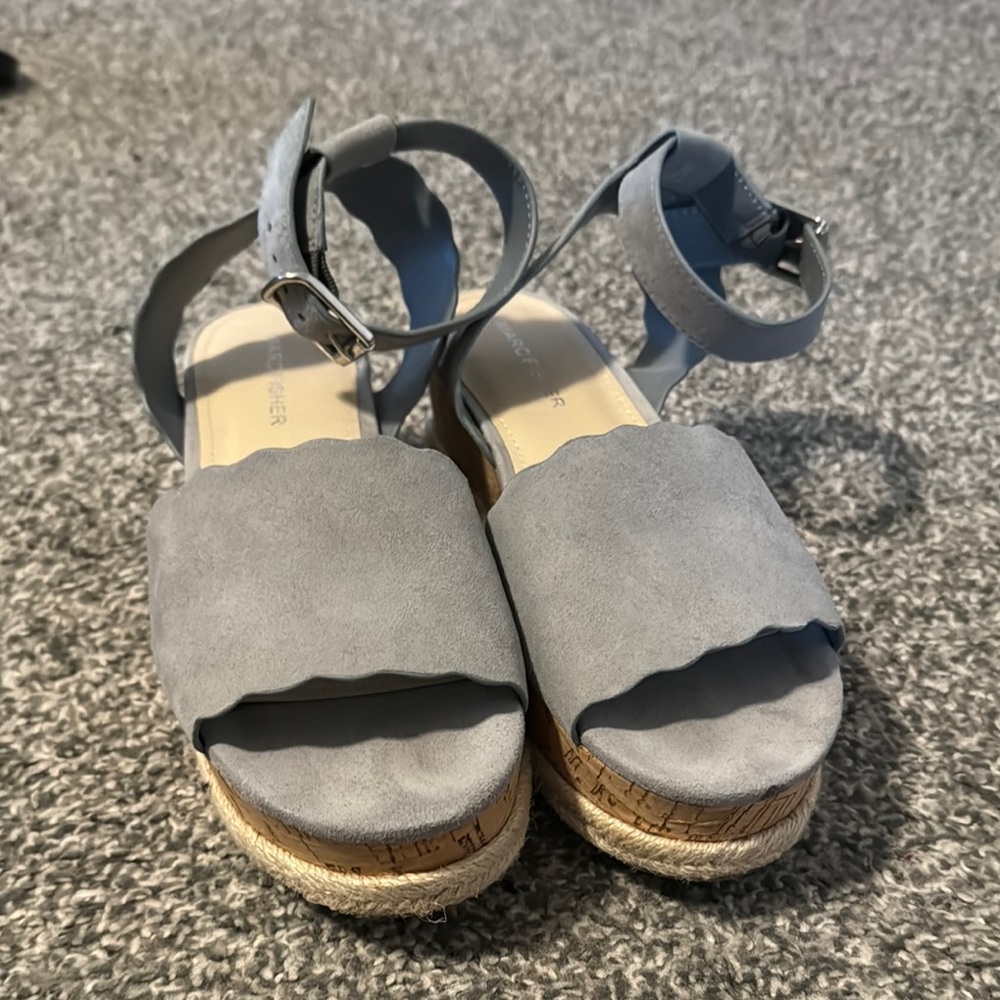 Gray Suede Women's Sandals